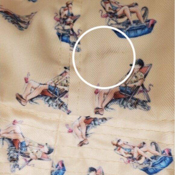 Handmade Bucket Hat Florida Theme Loungechair Drink - Picture 8 of 13